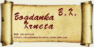 Bogdanka Krneta vizit kartica